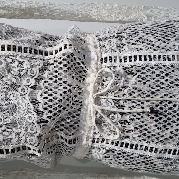 💥 3 for $20Sportsgirl, off-white lace/embroidered long dress, no lining, size S - Picture 4 of 9